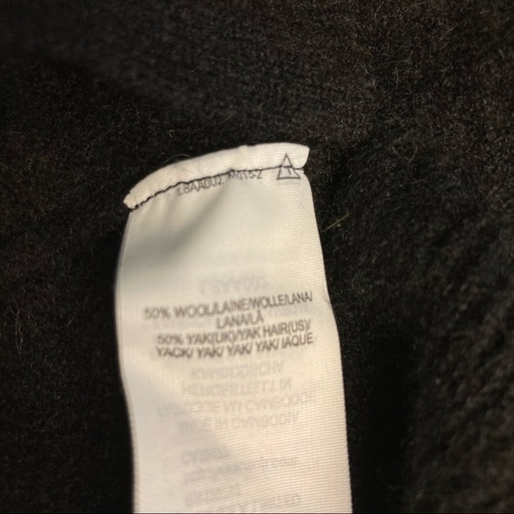 SWEATER 50% Yak 50% Wool Basic Cropped Long Sleeve Sweater - Picture 6 of 6